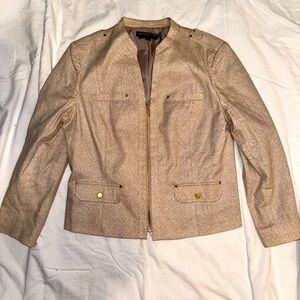 Jones New York Tan Print Jacket/Blazer